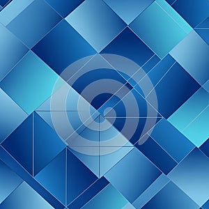 Blue Abstract Geometric Diamond Pattern