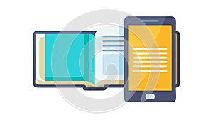 Seamless Digital Learning Experience Icon, vector design Generative AI