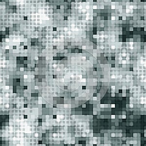 Seamless digital snow tundra spot camo texture for army or hunting textile print