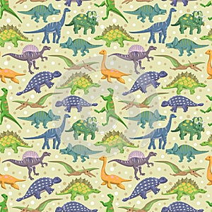 Seamless dinosaur pattern