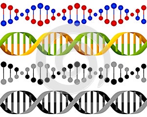 Seamless DNA Strands Concept photo