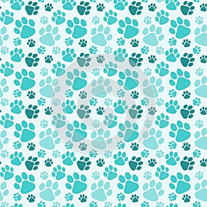 Seamless Dog Paw Prints Background