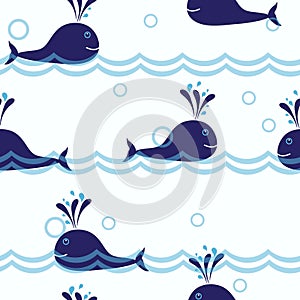 Seamless dolphin pattern