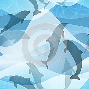 Seamless Dolphin Pattern