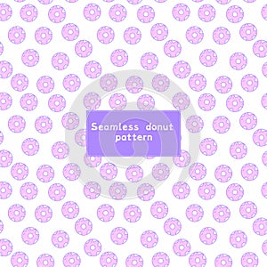 Seamless donut pattern in light pink