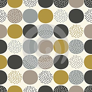 Seamless doodle dots pattern