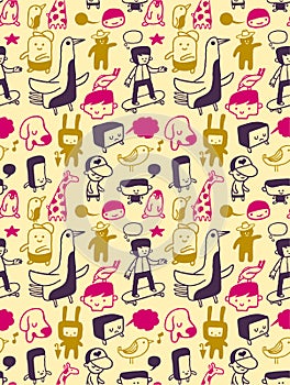 Seamless doodles pattern
