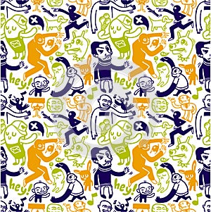 Seamless doodles pattern