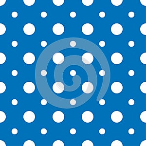 Seamless dots circle white wallpaper pattern, vector illustration