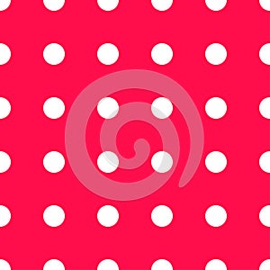 Seamless dots circle white wallpaper pattern, vector illustration