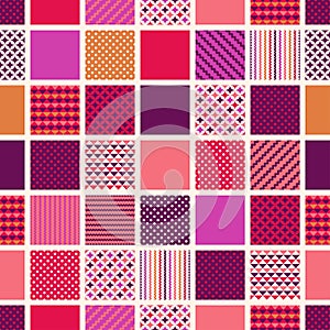Seamless dots square tiles background