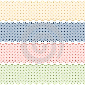 seamless dotted banners