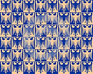 Seamless double headed eagle background - cdr format