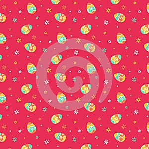 seamless easter egg pattern and background vector illustration