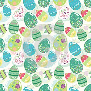 Seamless easter eggs pattern