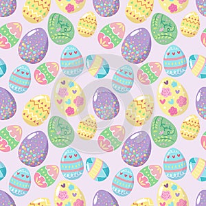 Seamless easter eggs pattern