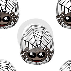 Seamless easter eggs pattern on white