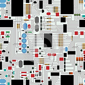 Seamless electronic circuit board