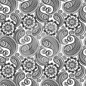 Seamless elegant paisley pattern