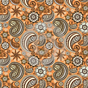 Seamless elegant paisley pattern