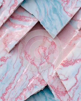 Seamless Elegant Pastel Blue and Pink Marble Texture Pattern