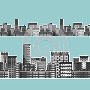 Seamless Element Urban House Vector Illustration