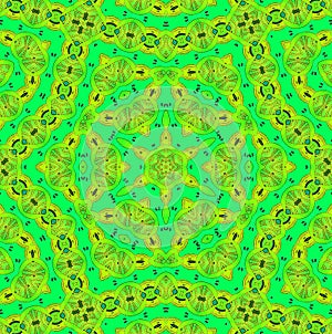 Seamless ellipses pattern yellow green