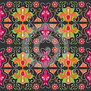 Seamless ethnic pattern style mexico multicolored.Ornament, Traditional.Great for fabric and textile EP.2