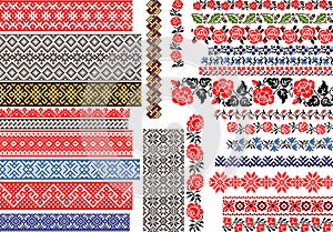 Seamless Ethnic and Vintage Embroidery Patterns