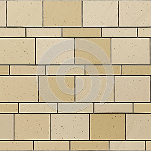 Seamless exture of sandstone beige stone wall.