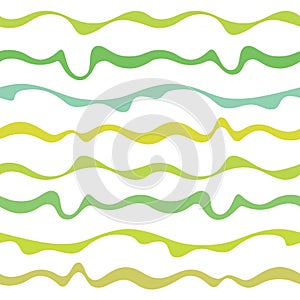 Seamless fabric pattern with green lines. Abstract spring