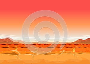 Seamless Far West Desert Landscape For Ui Game photo