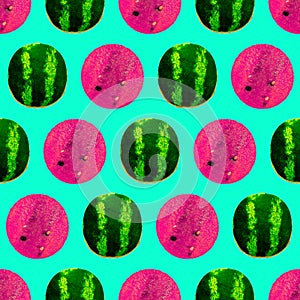 Seamless fashion watermelon pattern Use for t-shirt, greeting cards, wrapping paper, posters, fabric print. Minimal flat