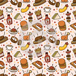 Seamless fast food pattern