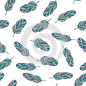 Seamless feather pattern