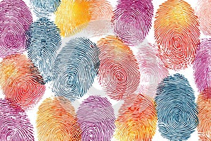 Seamless Fingerprint Security Background on Square Shape