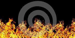 Seamless fire on a black background