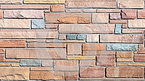 Seamless Flagstone Wall Background photo