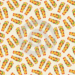 seamless flip flops pattern and background vector illustration