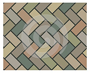 Seamless floor pattern. Color wooden herringbone tiles