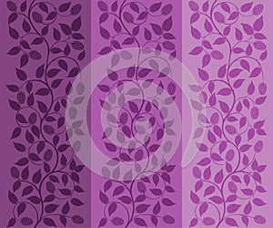 Seamless floral background with a berries