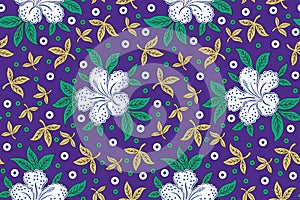 Seamless floral background for fabrics and cloths