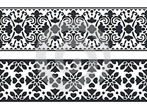 Seamless floral border template