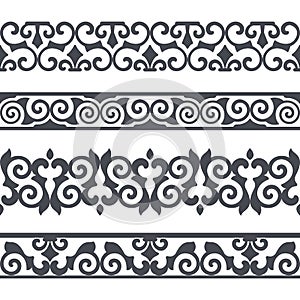 Seamless floral border template