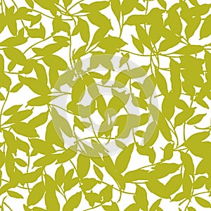 Seamless floral patter with leaves
