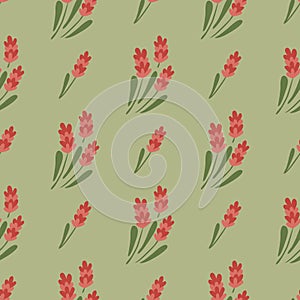Seamless floral pattern. Abstract flowers, bouquets of flowers. Vector illustration.