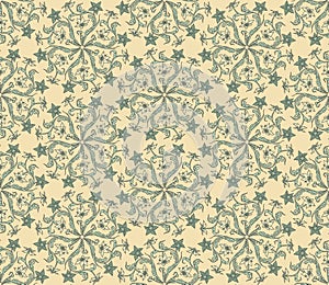 Seamless floral pattern in art nouveau style