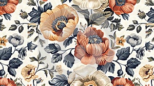 Seamless floral pattern and background for design