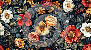 Seamless floral pattern and background for design