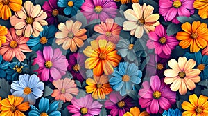 Seamless floral pattern and background for design